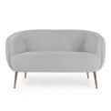 Sofa Lille 2-osobowa aksamit light grey - 2