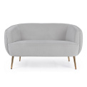 sofa Lille 2-seater velvet light grey - 8