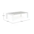 garden table Oviedo 120x65x33cm white - 6
