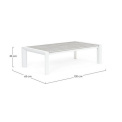 Stolik ogrodowy Oviedo 120x65x33cm white - 5