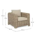 Fotel ogrodowy Fontaine 83x90x89cm rattan mango + poduszki - 6