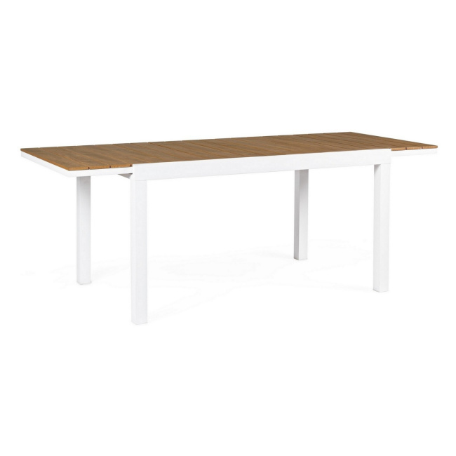 garden table Ebro 140x200x90cm white extendable 