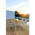 garden table Ebro 140x200x90cm white extendable  - 4