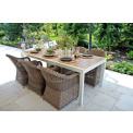 garden table Ebro 140x200x90cm white extendable  - 2