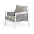 garden armchair Oviedo white + cushions - 9