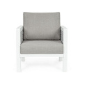 garden armchair Oviedo white + cushions - 7