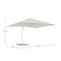 garden umbrella Elche 3x4x2,7m white natural - 8
