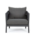 garden armchair Formentera 86x85x80cm charcoal + cushions - 9