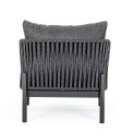 garden armchair Formentera 86x85x80cm charcoal + cushions - 8
