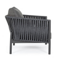 garden armchair Formentera 86x85x80cm charcoal + cushions - 7