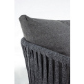garden armchair Formentera 86x85x80cm charcoal + cushions - 6
