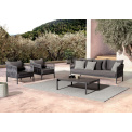 garden armchair Formentera 86x85x80cm charcoal + cushions - 2