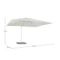 garden umbrella Elche 4x4x2.93m white natural - 6