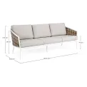 garden sofa Metz 3-seater + cushions - 5