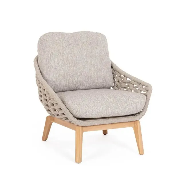 Fotel ogrodowy Tamise 71x88x78cm beige + poduszki