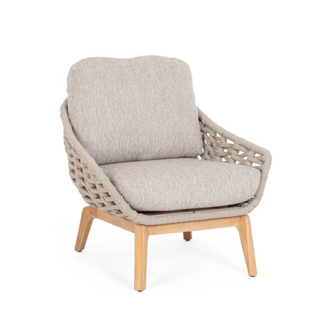 garden armchair Tamise 71x88x78cm beige + cushions - 1