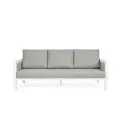 Sofa ogrodowa Oviedo 3-osobowa white + poduszki - 1
