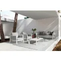 Sofa ogrodowa Oviedo 3-osobowa white + poduszki - 3