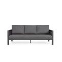 garden sofa Oviedo 3-seater anthracite + cushions - 1