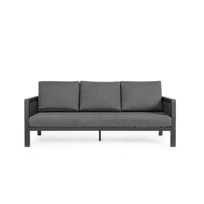 garden sofa Oviedo 3-seater anthracite + cushions