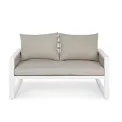 Zestaw mebli ogrodowych Cannes white - 4 elementy + poduszki - 6
