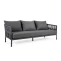 Sofa ogrodowa Formentera Charocal - 3 elementy + poduszki - 8
