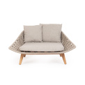 garden lounger Tamise beige + cushions - 6