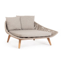 garden lounger Tamise beige + cushions - 1