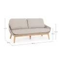 Sofa ogrodowa Tamise 2-3 osobowa + poduszki beige - 3