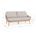  garden sofa Tamise 2-3 seater + cushions beige - 7