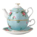 Tea for one Polka Blue