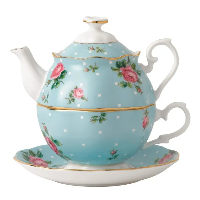 Tea for one Polka Blue