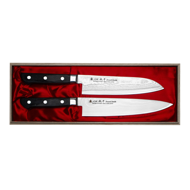 Satake Cutlery Mfg Daichi set of 2 knives in wooden box