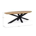 Stół ogrodowy Palmdale 240x110cm owalny czarny - 3