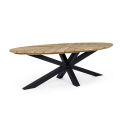 garden table Palmdale 240x110cm oval black - 1