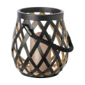 Latarnia Otis ze szklanym wkładem 24x22cm black-gold - 1