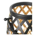 Latarnia Otis ze szklanym wkładem 24x22cm black-gold - 3