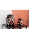 Latarnia Otis ze szklanym wkładem 24x22cm black-gold - 5