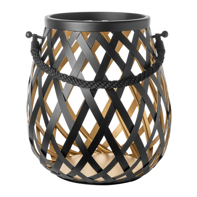 lantern Otis 33x33cm black-gold - 1