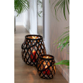 Latarnia Otis ze szklanym wkładem 33x33 black-gold - 4