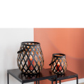 Latarnia Otis ze szklanym wkładem 33x33 black-gold - 5
