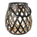 Latarnia Otis ze szklanym wkładem 33x33 black-gold - 1