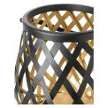 Latarnia Otis ze szklanym wkładem 33x33 black-gold - 4