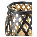 Latarnia Otis ze szklanym wkładem 33x33 black-gold - 6