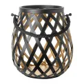 Latarnia Otis ze szklanym wkładem 33x33 black-gold - 2
