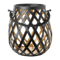 Latarnia Otis ze szklanym wkładem 33x33 black-gold - 8