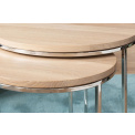 Set of 2 tables Peron 58x51cm + 53x40cm natural - 3