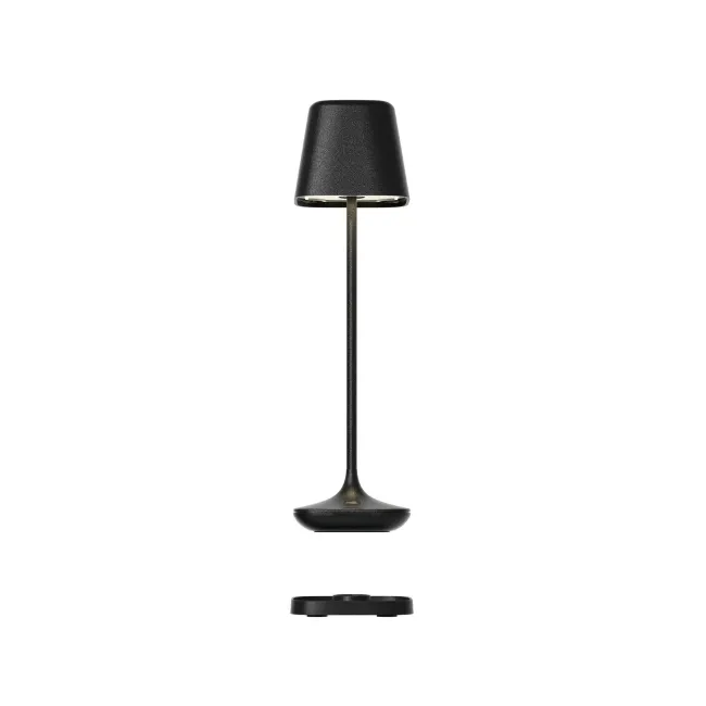 lamp Capri LED 3000mAh 2.5W 225lm 2200-2700K (battery + charger) black