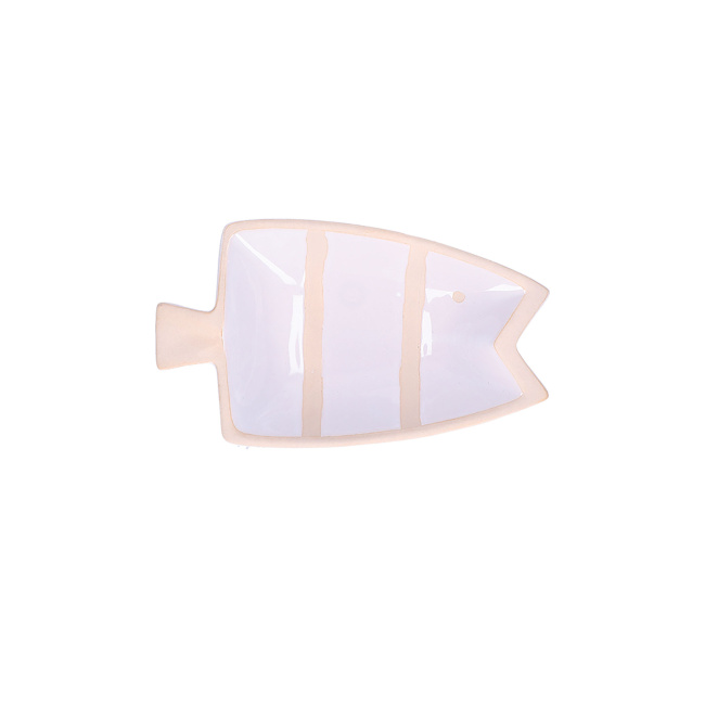 fish-shaped plate Pelagicoillogico 23x14cm white - 1