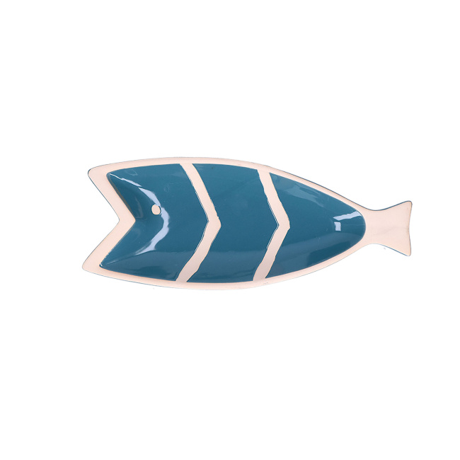 fish-shaped plate Pelagicoillogico 30x12,5cm blue